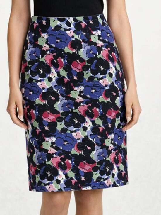 Talbots Dresses & Skirts - Talbots Floral Watercolor Pencil Skirt Size 12, Cotton